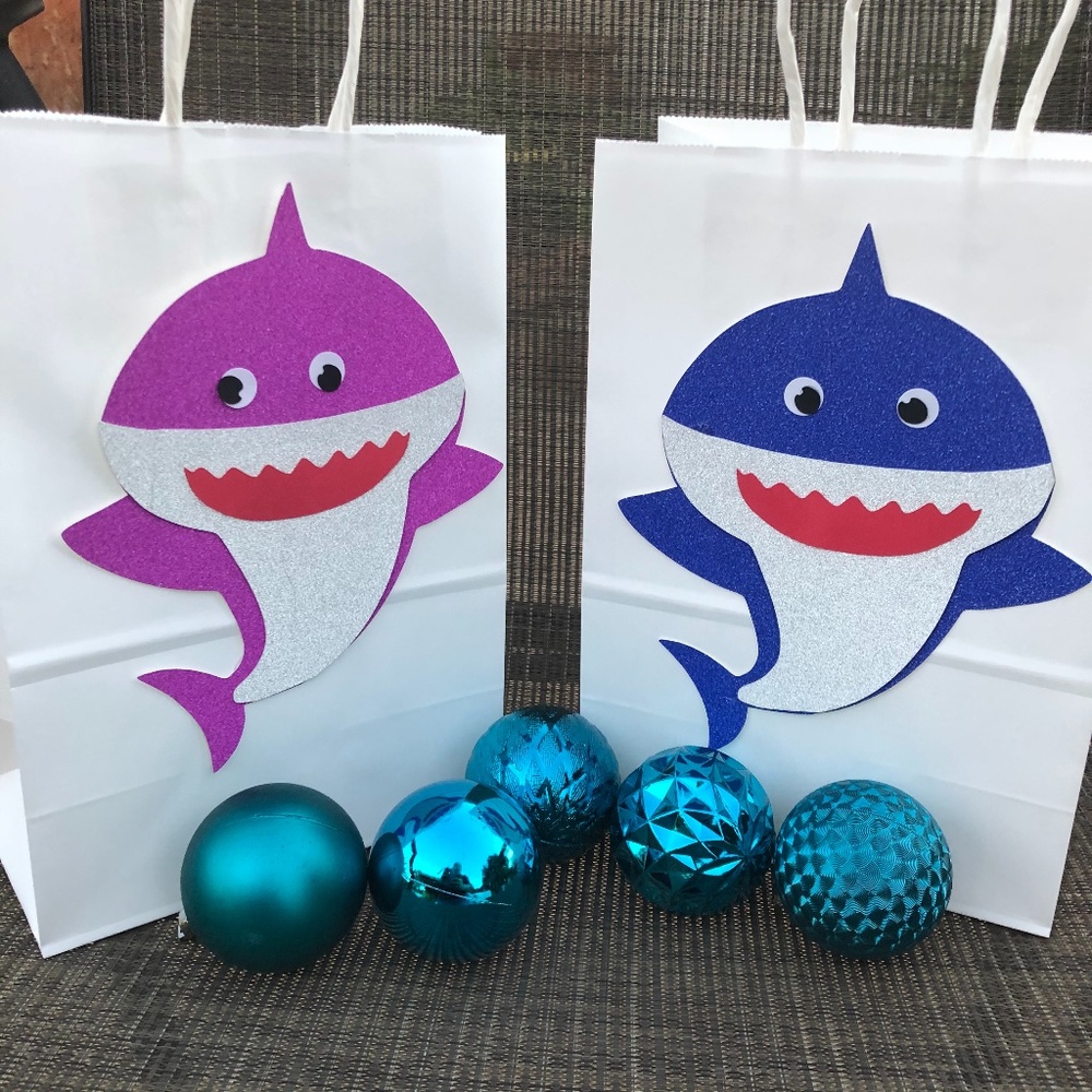 baby shark favor bags set of 12
